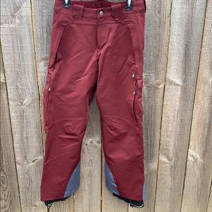Patagonia maroon ski or snowboarding pant